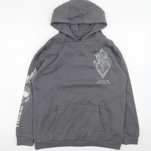 Primark Boys Grey Halo Infinite Pullover Hoodie 11-12 Years Regular Fit