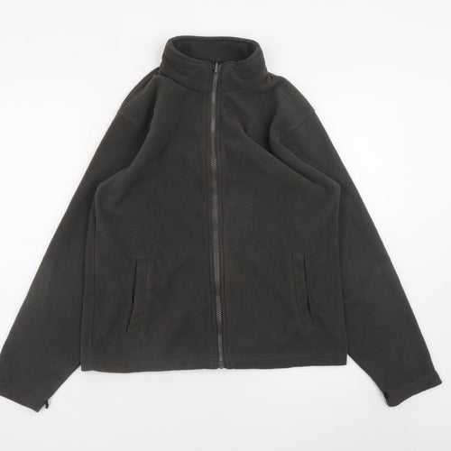 Regatta Teens Black Fleece Full Zip Outdoor Jacket Size 164