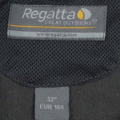 Regatta Teens Black Fleece Full Zip Outdoor Jacket Size 164