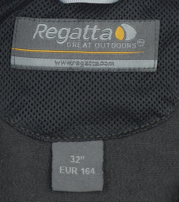 Regatta Teens Black Fleece Full Zip Outdoor Jacket Size 164
