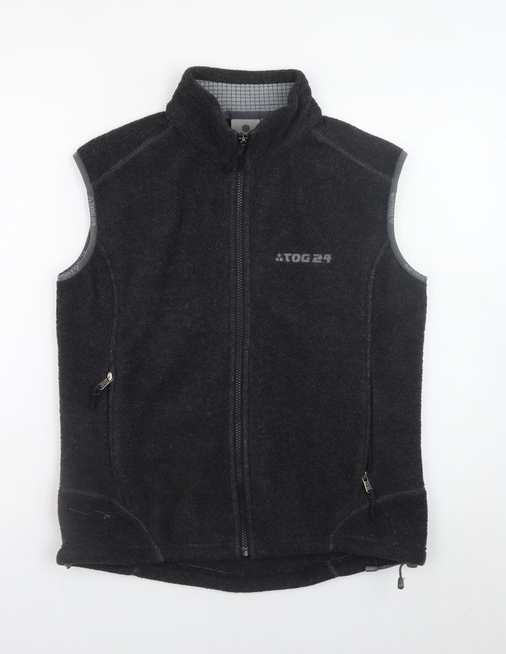 TOG24 Womens Black Fleece Waistcoat Bodywarmer Size 10
