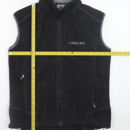 TOG24 Womens Black Fleece Waistcoat Bodywarmer Size 10