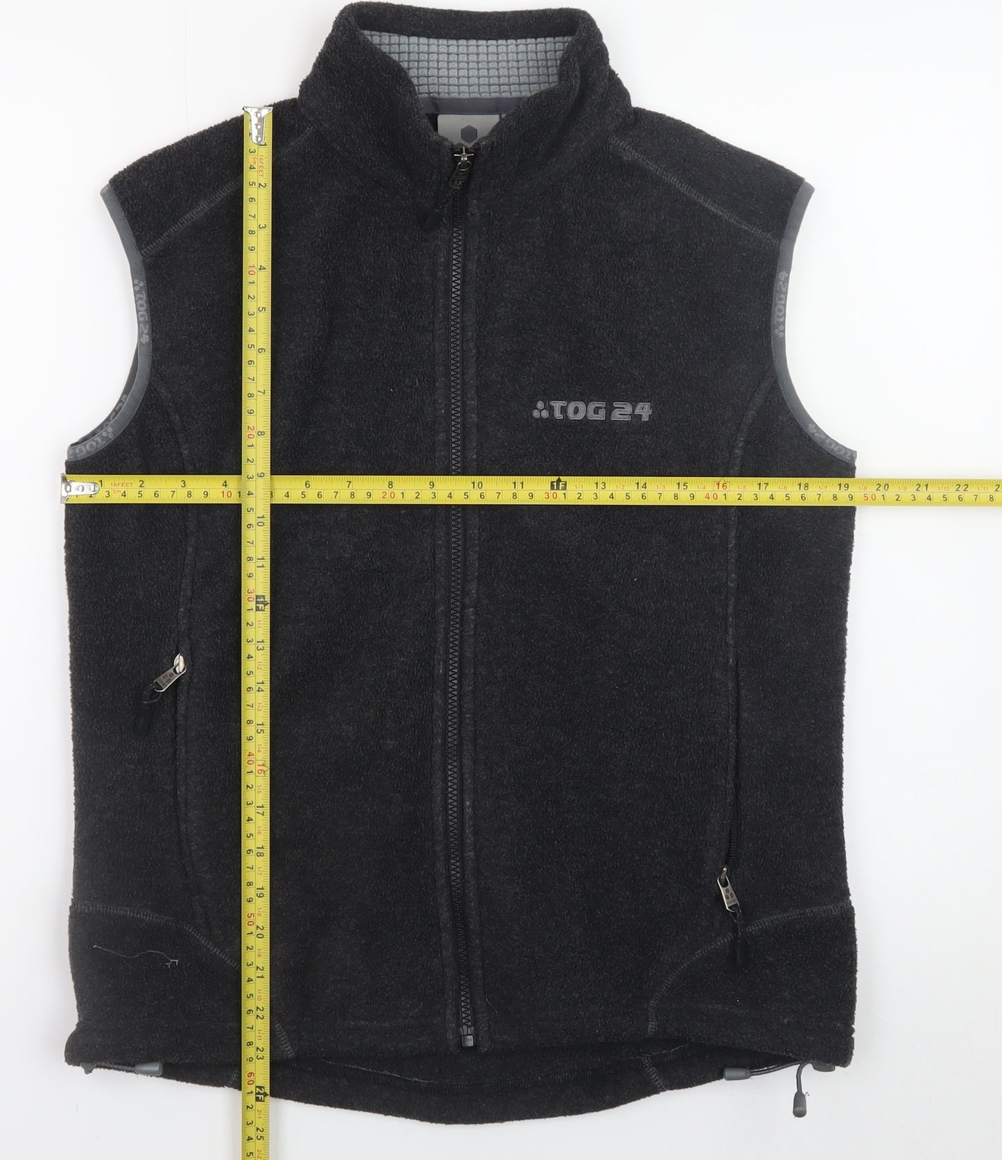 TOG24 Womens Black Fleece Waistcoat Bodywarmer Size 10