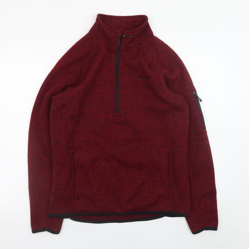 Avalanche Men's Red Fleece 1/4 Zip Pullover Sweatshirt Size S
