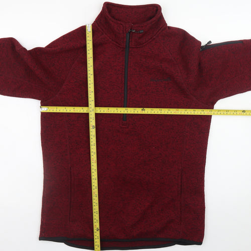 Avalanche Men's Red Fleece 1/4 Zip Pullover Sweatshirt Size S