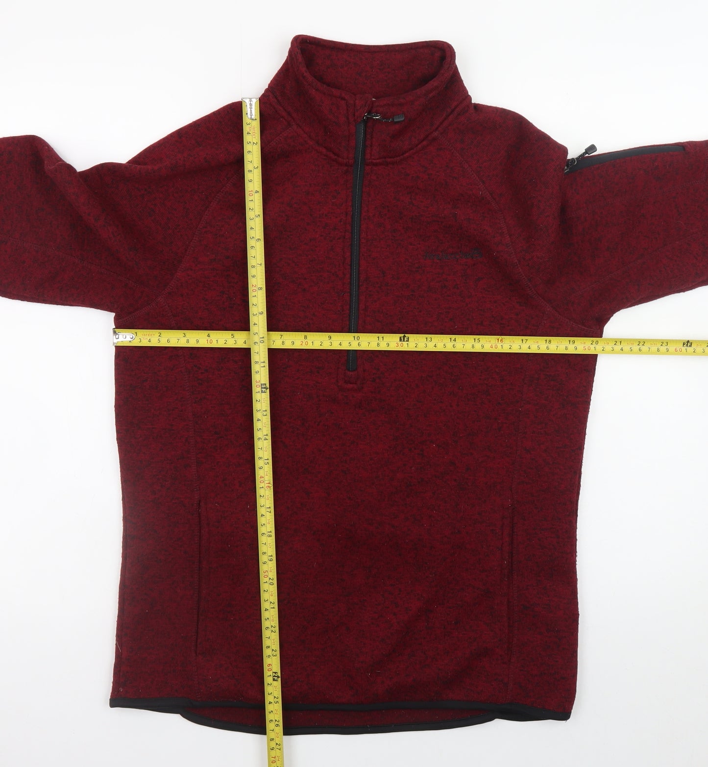 Avalanche Men's Red Fleece 1/4 Zip Pullover Sweatshirt Size S