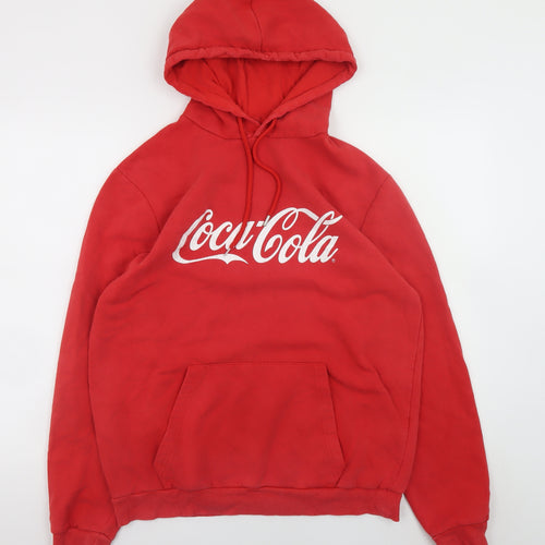 Primark Men's Red Coca-Cola Pullover Hoodie XL Graphic Logo