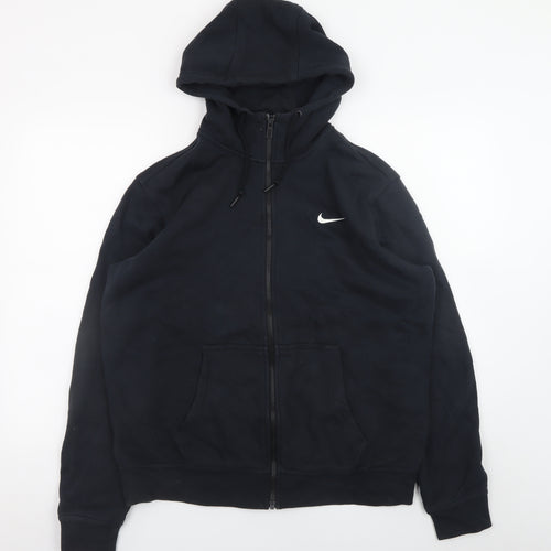 Nike Men's Black Full Zip Hoodie L Regular Fit Fleece Sweatshirt