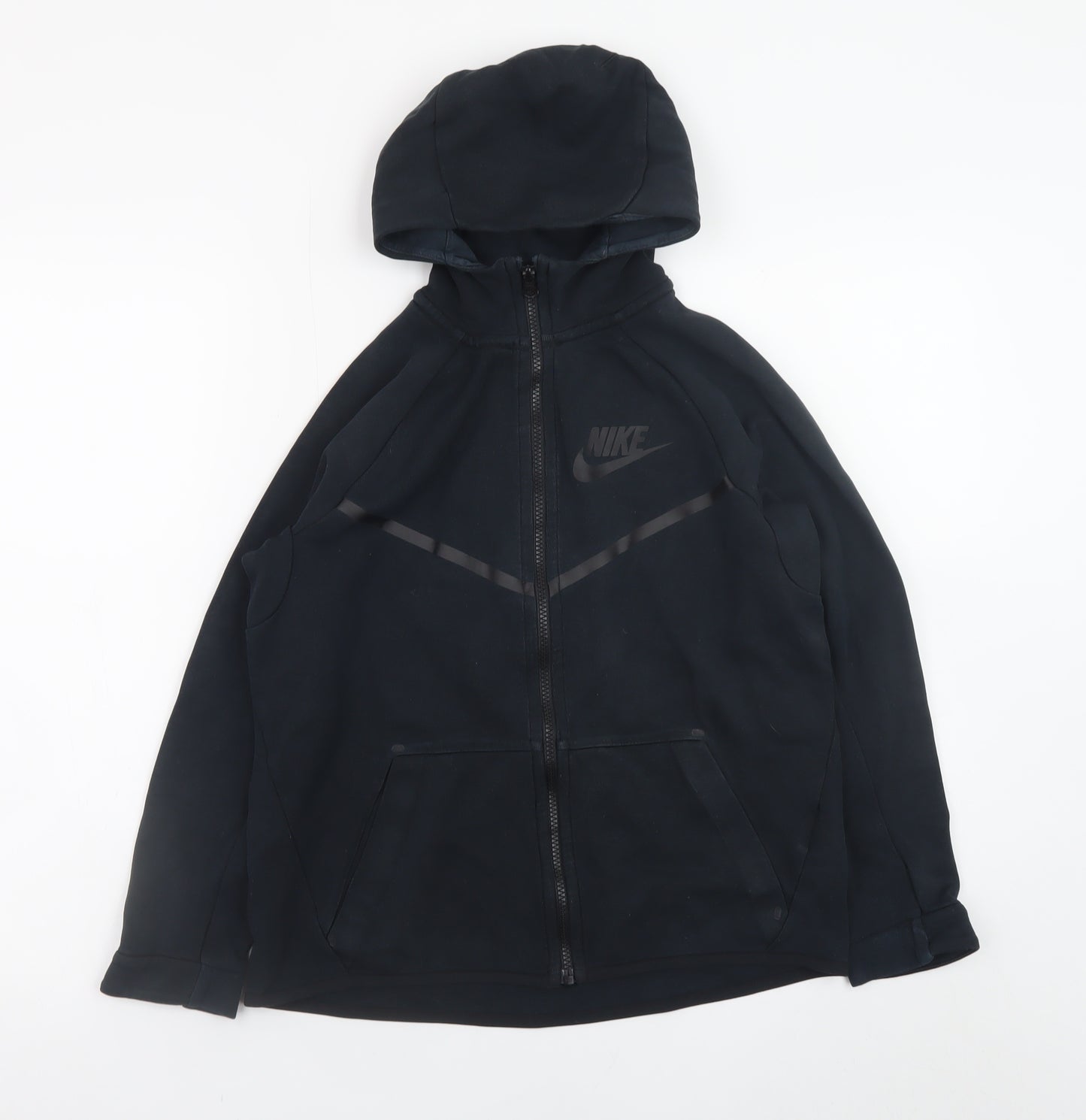 Nike Teens Black Full Zip Hoodie L Fleece Sportswear