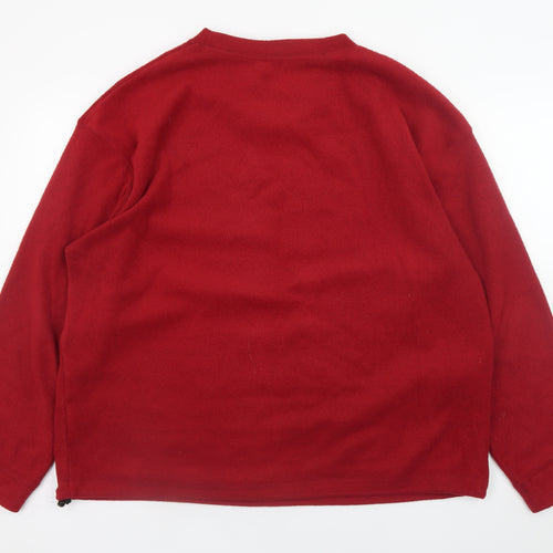 Peter Storm Men's Red Fleece Pullover Sweatshirt M Regular Fit
