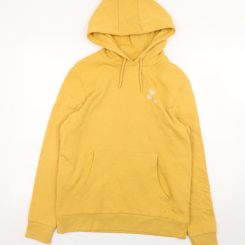 Mountain Warehouse Womens Yellow Pullover Hoodie UK 8 Cotton Blend