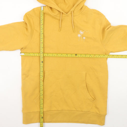 Mountain Warehouse Womens Yellow Pullover Hoodie UK 8 Cotton Blend
