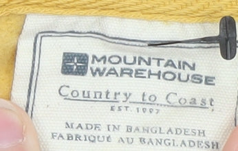 Mountain Warehouse Womens Yellow Pullover Hoodie UK 8 Cotton Blend