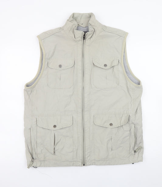 Marks and Spencer Men's Beige L Bodywarmer Waistcoat with Pockets
