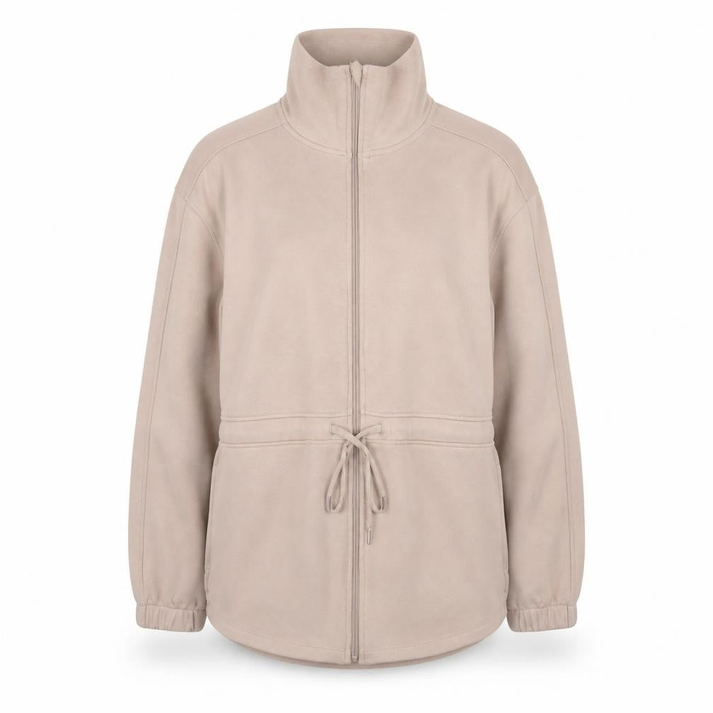 Front view of RBX Women Beige Full Zip Lightweight Jacket M Regular