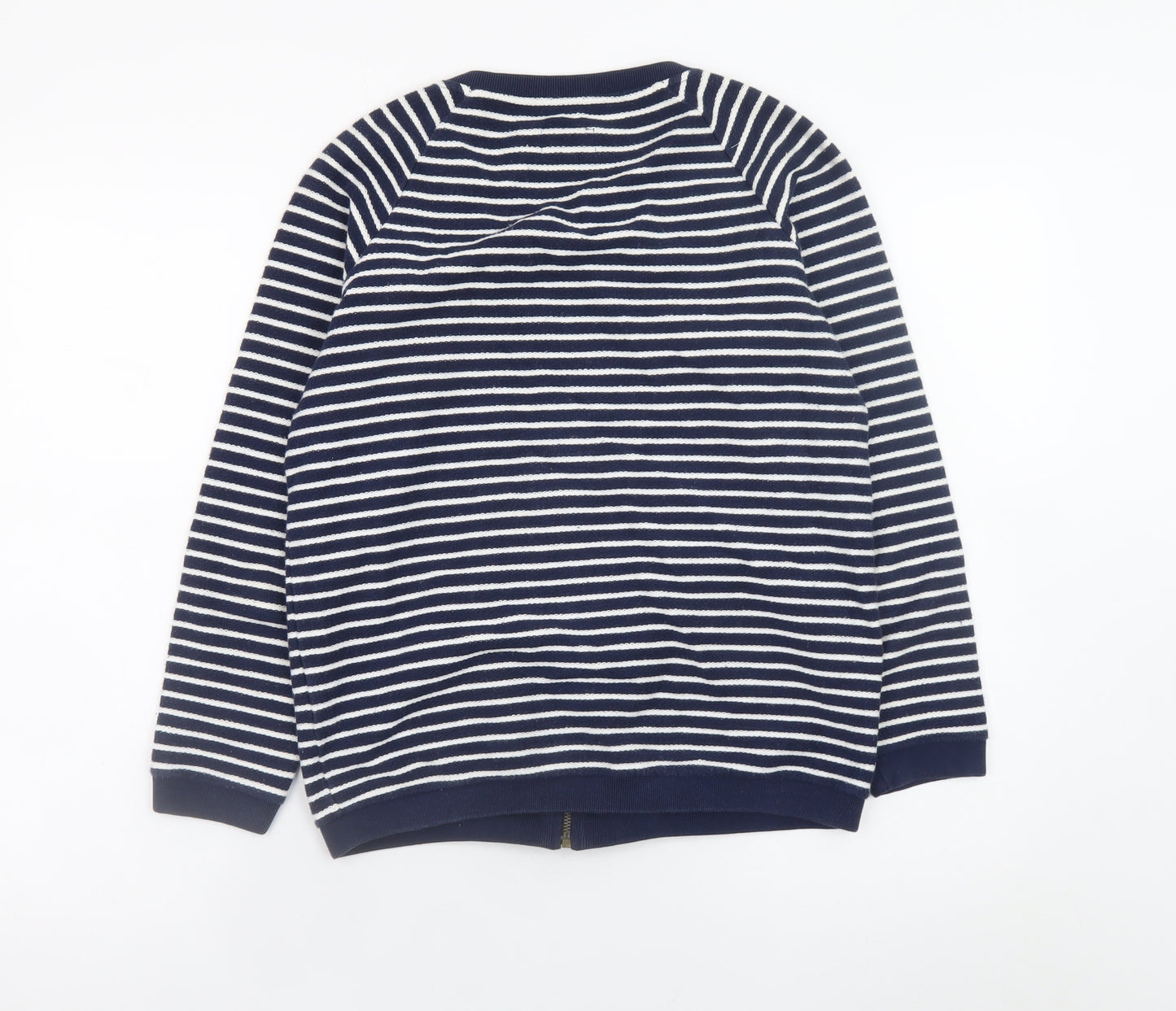 Jack Wills Womens Blue Striped Cotton Bomber Jacket UK 8
