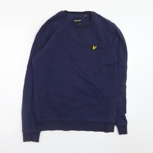 Lyle & Scott Men's Blue Crew Neck Cotton Sweatshirt Size L