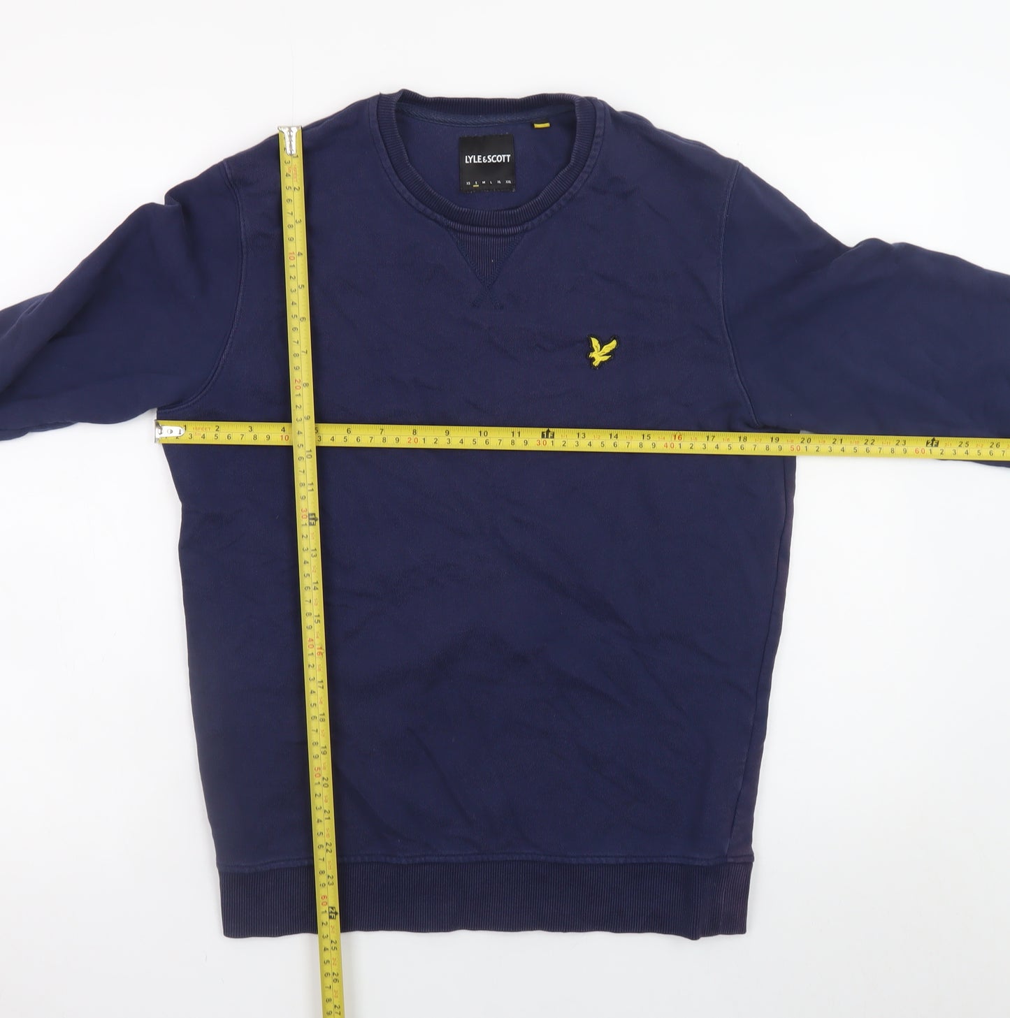 Lyle & Scott Men's Blue Crew Neck Cotton Sweatshirt Size L