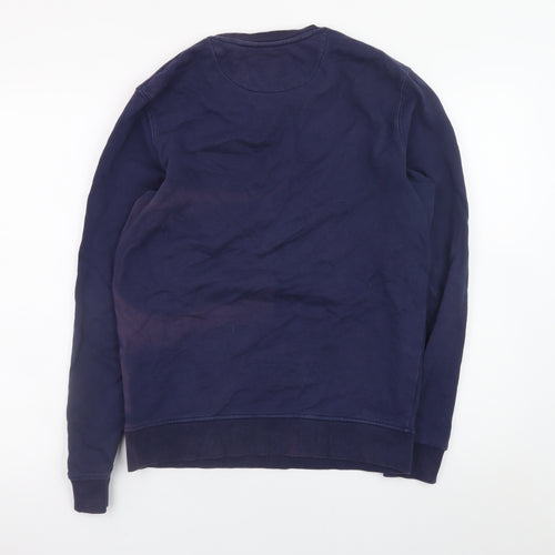 Lyle & Scott Men's Blue Crew Neck Cotton Sweatshirt Size L
