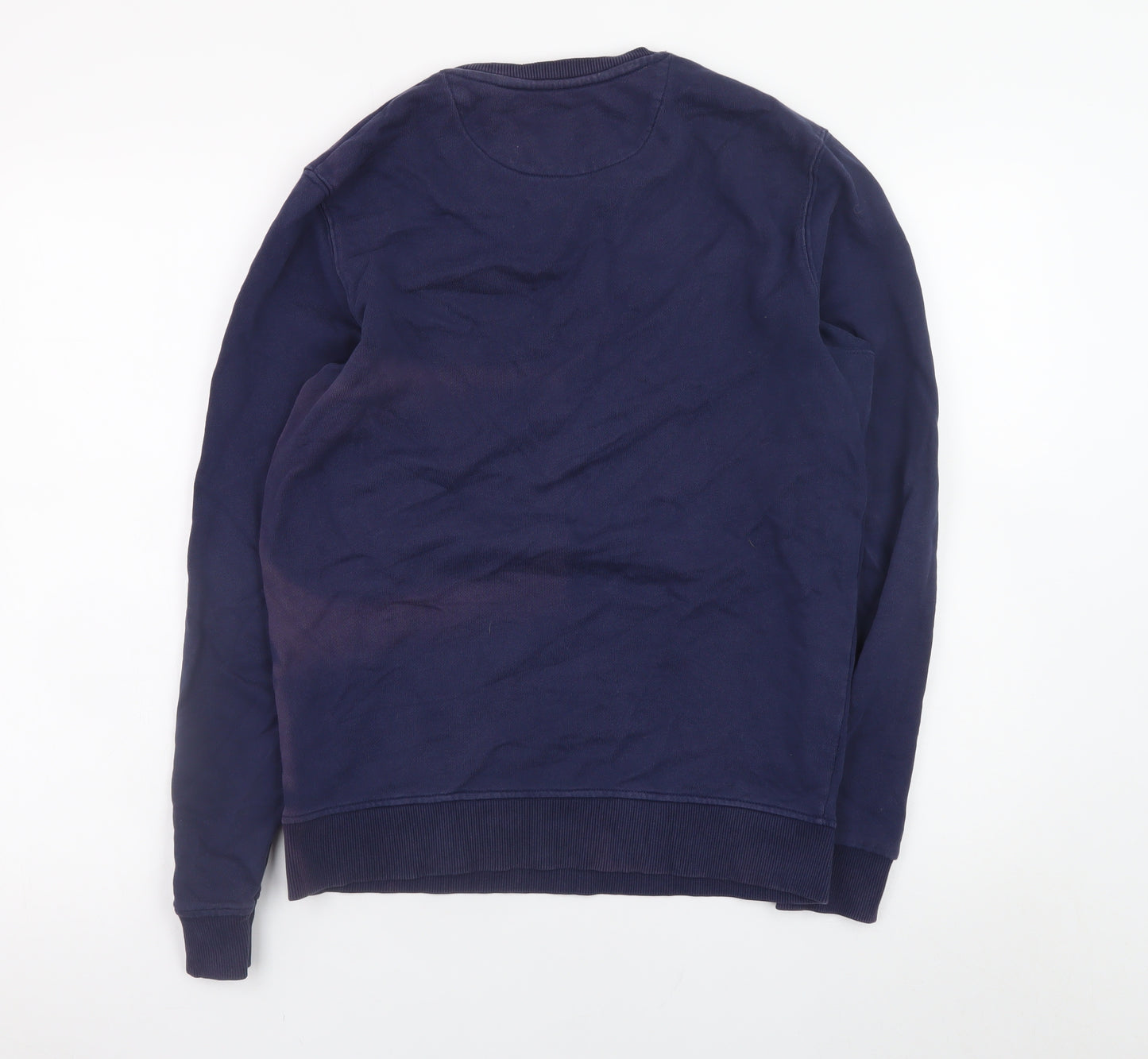 Lyle & Scott Men's Blue Crew Neck Cotton Sweatshirt Size L