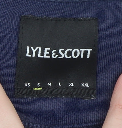 Lyle & Scott Men's Blue Crew Neck Cotton Sweatshirt Size L