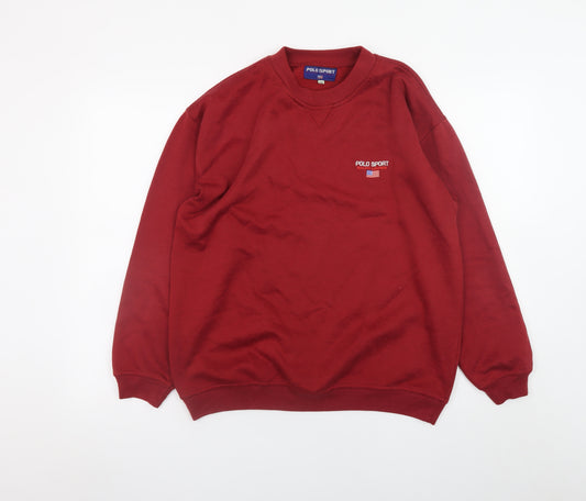 Polo Sport Ralph Lauren Men's Red Pullover Sweatshirt Size M