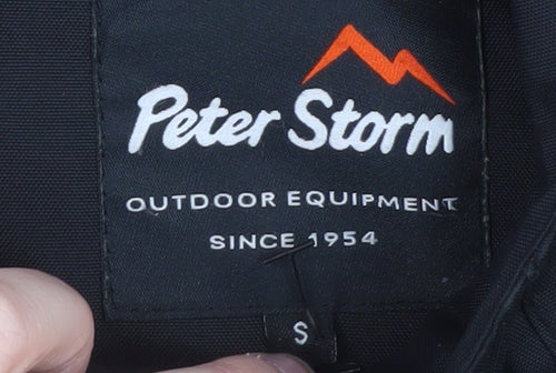 Peter Storm Men's Black S Winter Parka Hooded Faux Fur Trim Jacket