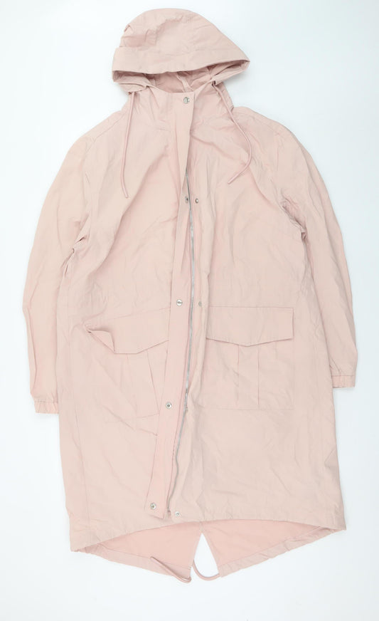 Capsule Women’s Pink Hooded Long Parka Coat Size 18