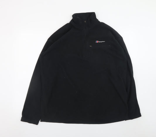 Berghaus Men's Black Fleece 1/2 Zip Pullover Sweatshirt L