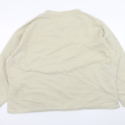 Uniqlo Men’s Beige XL Crew Neck Cotton Pullover Sweatshirt