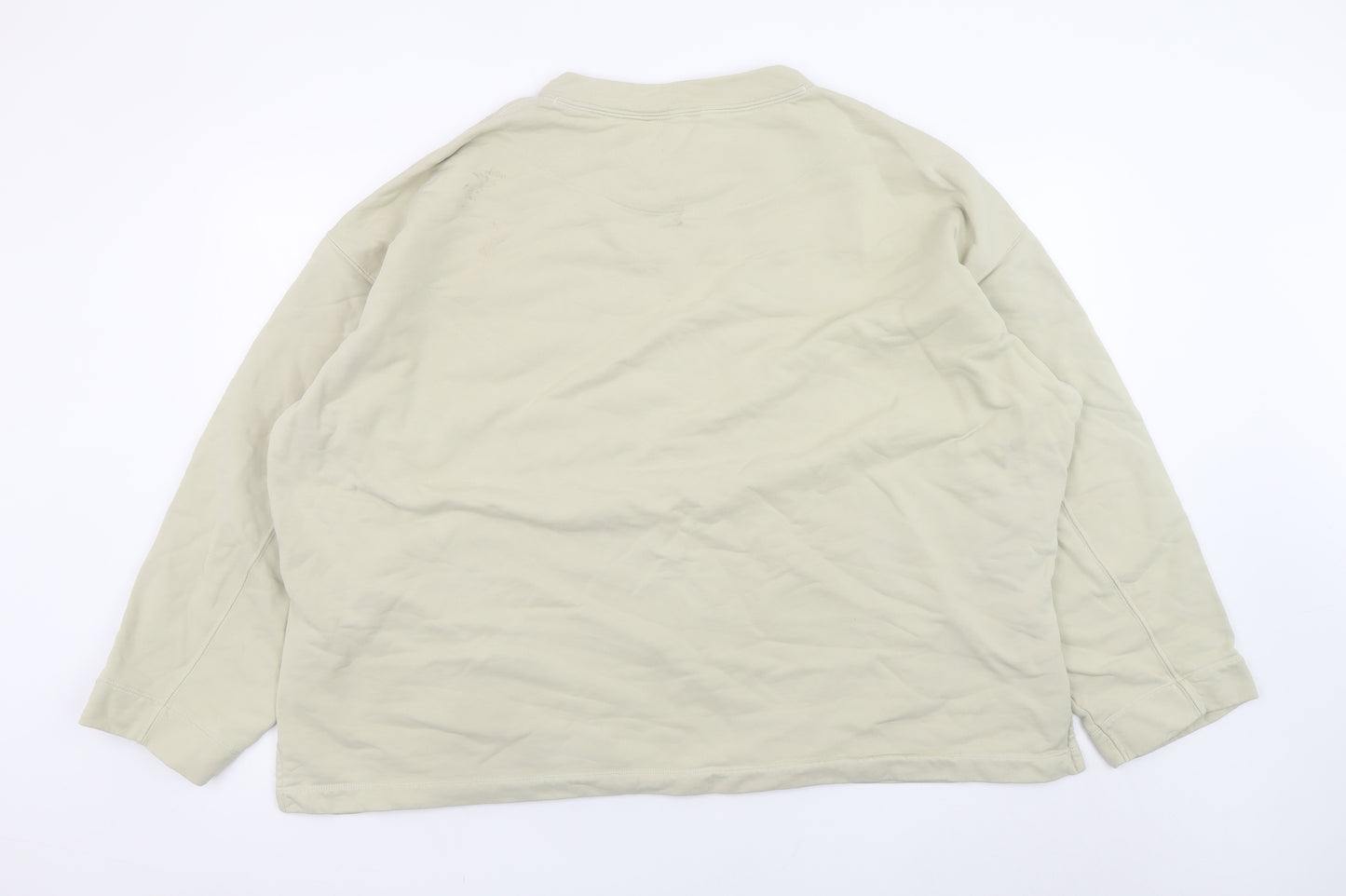 Uniqlo Men’s Beige XL Crew Neck Cotton Pullover Sweatshirt