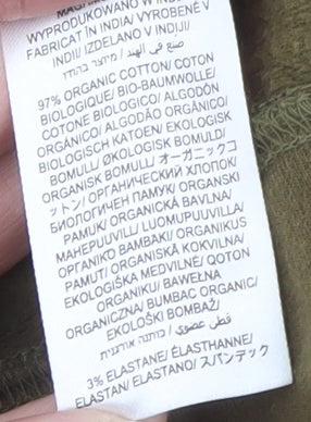 Seasalt Cornwall Womens Khaki Green Cotton Sweatshirt UK 12 Pullover