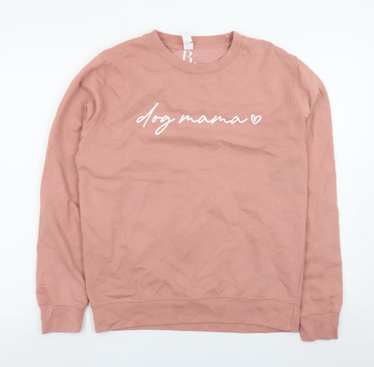 B. Women Pink 'Dog Mama' Pullover Sweatshirt Size S