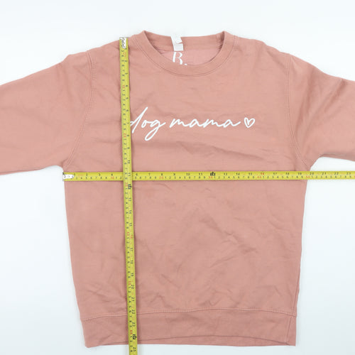 B. Women Pink 'Dog Mama' Pullover Sweatshirt Size S