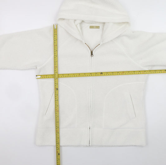 TU Women’s White Full Zip Hooded Fleece Hoodie Size 16