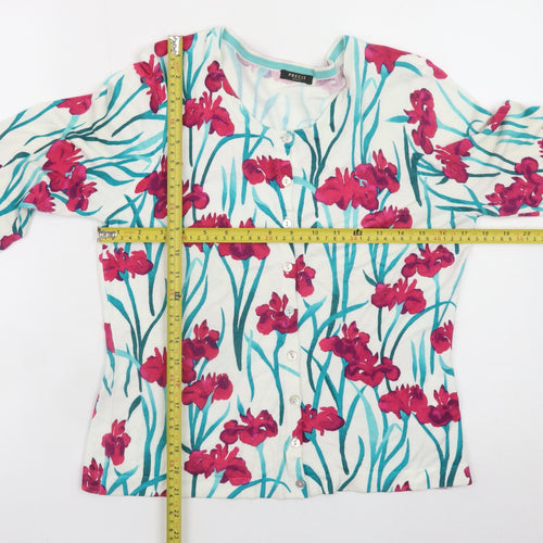 Precis Petite Women's Multicoloured Floral Cardigan Medium