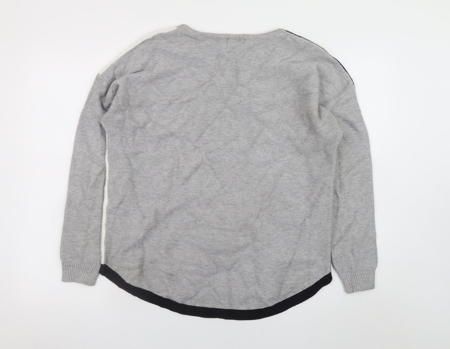 Apricot Women Grey Geometric Knit Pullover Jumper Size 14