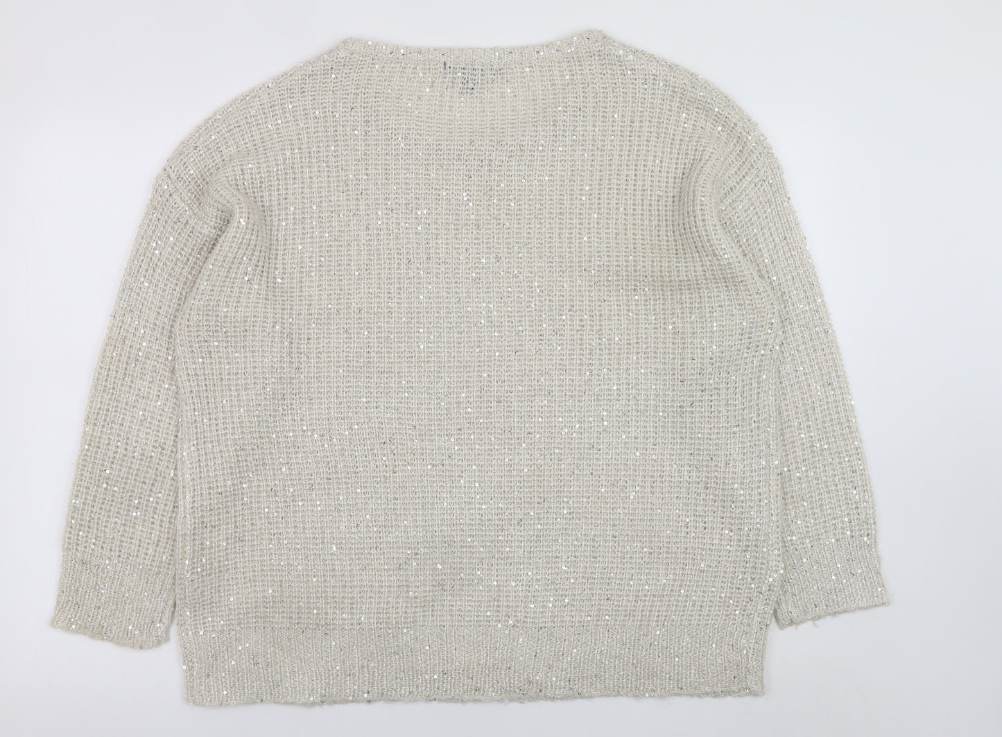 Atmosphere Women Ivory Sequin Knit Jumper Size 20