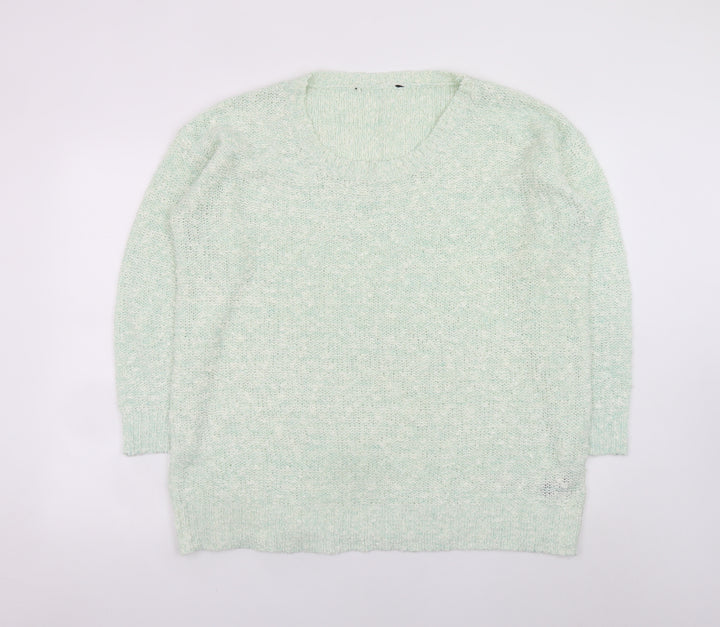 M&Co Women’s Green Long Sleeve Knit Pullover Jumper Size 22