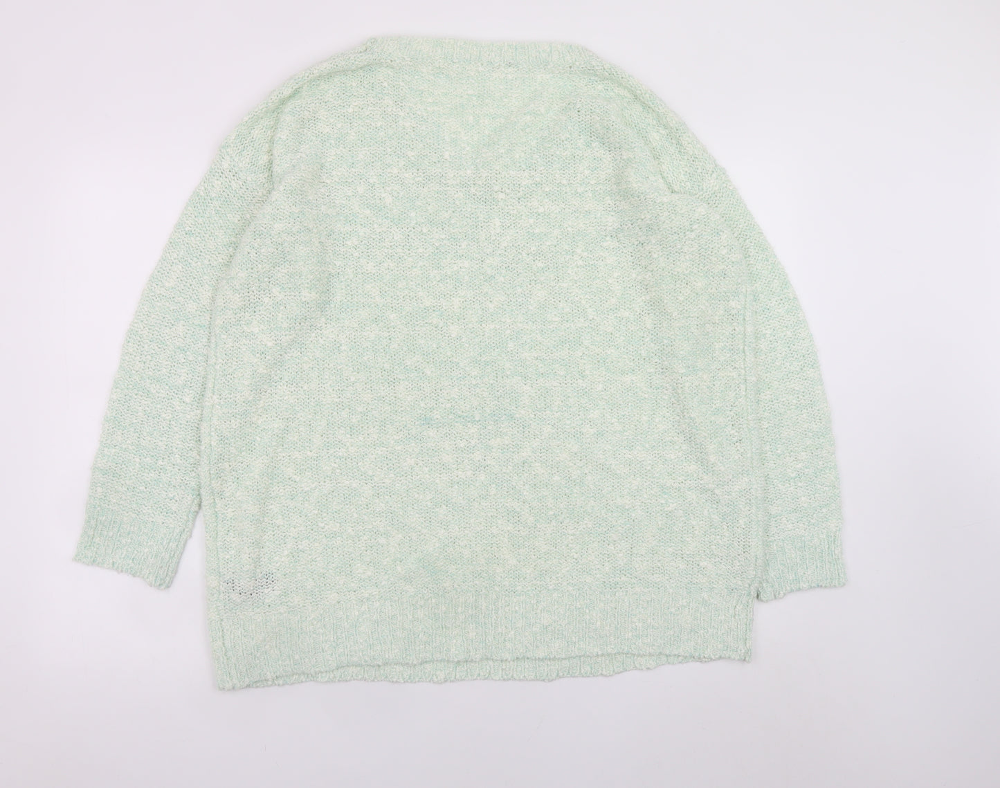 M&Co Women’s Green Long Sleeve Knit Pullover Jumper Size 22
