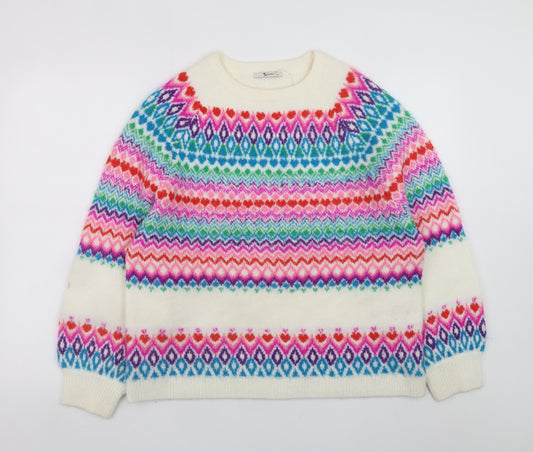 Tu Women’s Multicoloured Fair Isle Knit Jumper Size 14