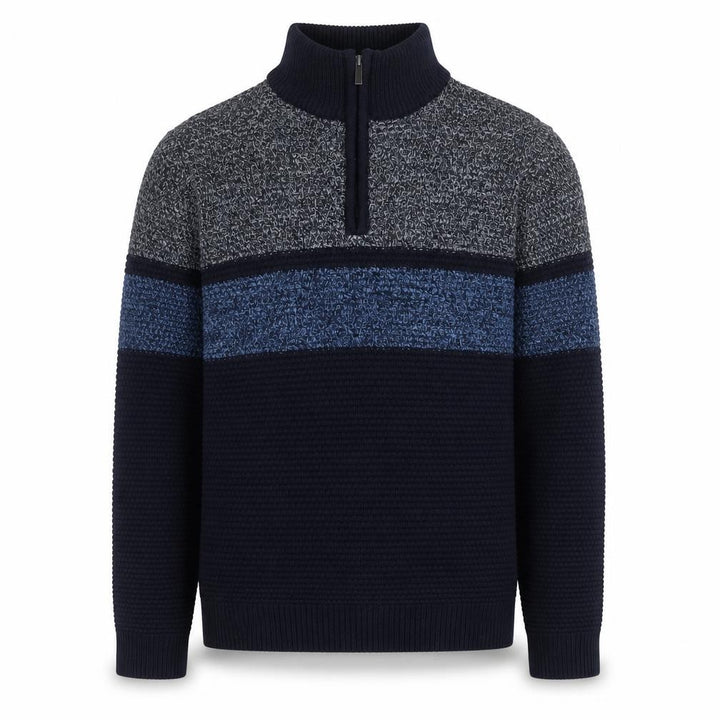 Nutmeg Men Blue Small 1/2 Zip High Neck Acrylic Knit Jumper