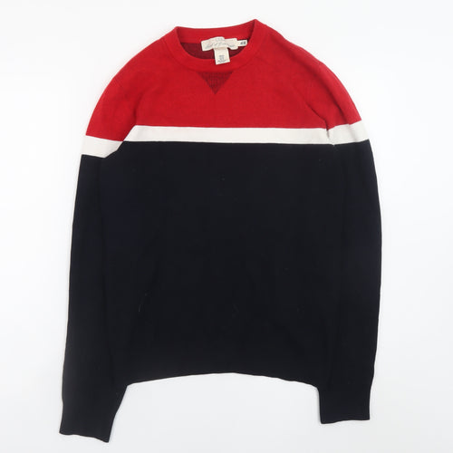 H&M L.O.G.G. Men’s Multicoloured Cotton Crew Neck Jumper XS