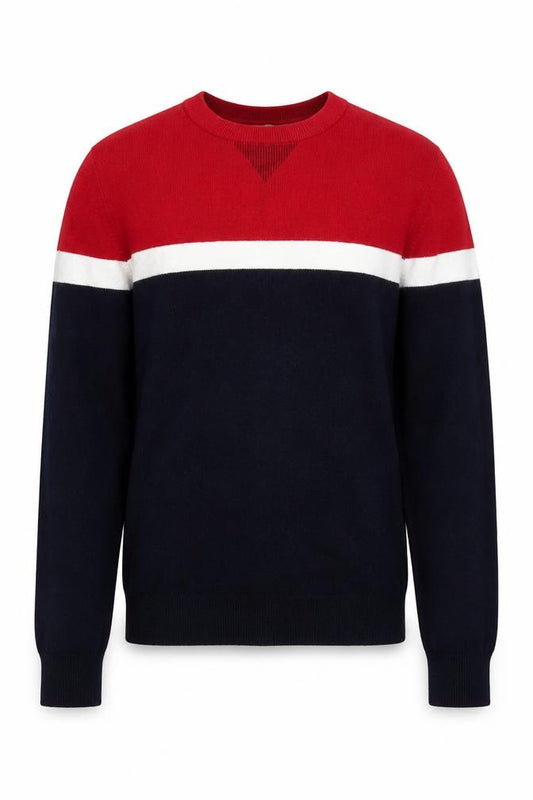 Front view of H&M L.O.G.G. Men’s Multicoloured Cotton Crew Neck Jumper XS