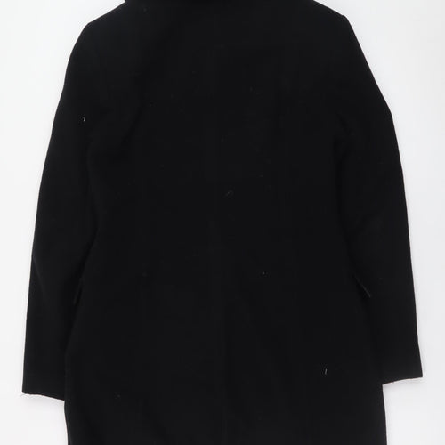George Women's Black Wool Blend Pea Coat Size Small Double-Breasted