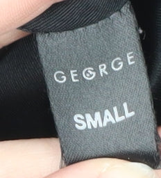 George Women's Black Wool Blend Pea Coat Size Small Double-Breasted