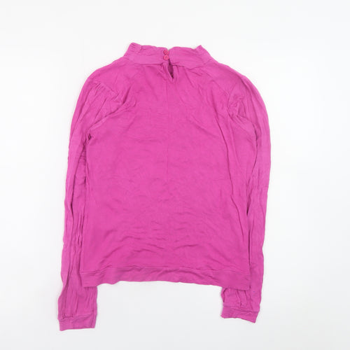 Red Herring Women’s Pink Long Sleeve Mock Neck Top Size 14 Viscose Blend