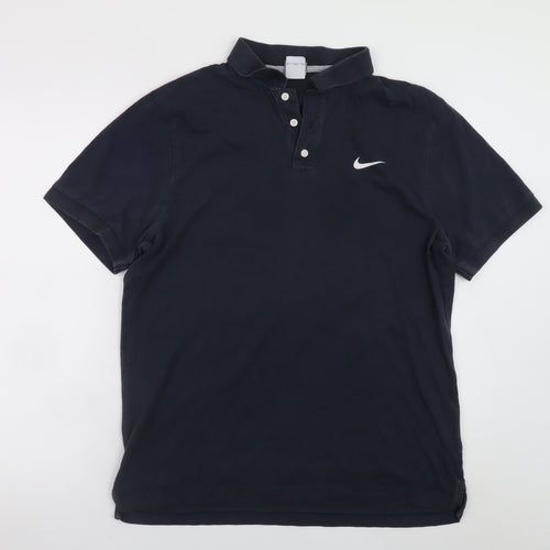 Nike Men's Black XL Cotton Short Sleeve Polo Shirt