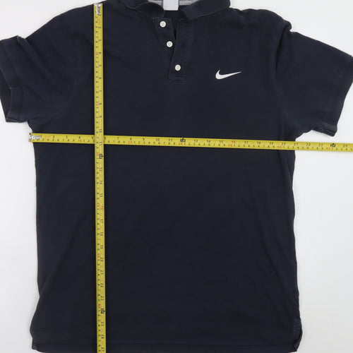 Nike Men's Black XL Cotton Short Sleeve Polo Shirt