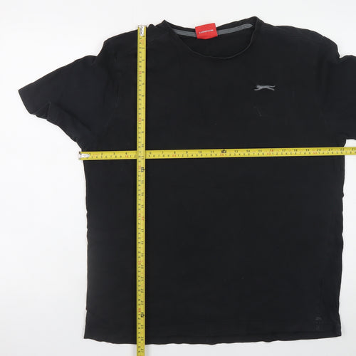 Slazenger Men's Black Crew Neck L Lightweight Cotton T-Shirt